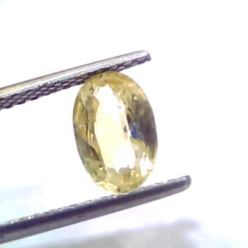 2.10 Ct Unheated Untreated Natural Ceylon Yellow Sapphire Gemstone
