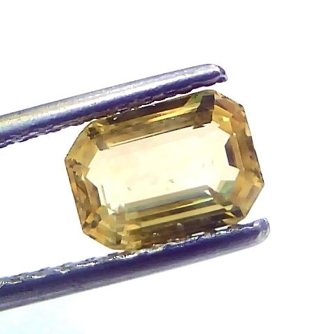 2.08 Ct Gii Certified Unheated Untreated Natural Ceylon Yellow Sapphire AAA