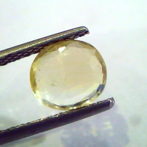 2.08 Ct Unheated Untreated Natural Ceylon Yellow Sapphire Pukhraj