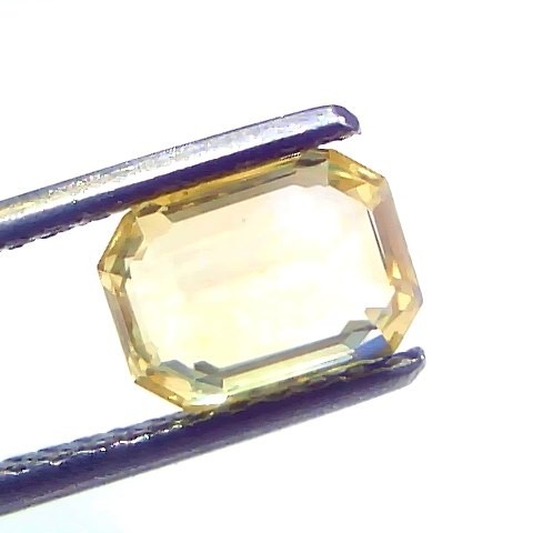 2.08 Ct Gii Certified Unheated Untreated Natural Ceylon Yellow Sapphire AAA