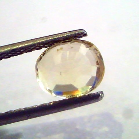 2.08 Ct Unheated Untreated Natural Ceylon Yellow Sapphire Gem