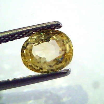 2.08 Ct Unheated Untreated Natural Ceylon Yellow Sapphire Gem