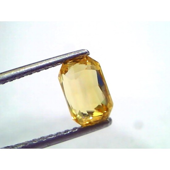 2.09 Ct Unheated Untreated Natural Ceylon Yellow Sapphire Pukhraj AAA