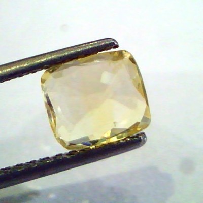 2.09 Ct Unheated Untreated Natural Ceylon Yellow Sapphire Gem