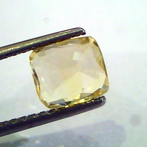2.09 Ct Unheated Untreated Natural Ceylon Yellow Sapphire Gem