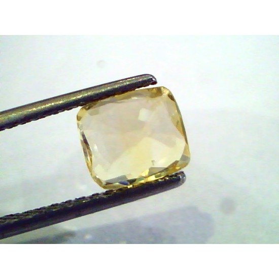2.09 Ct Unheated Untreated Natural Ceylon Yellow Sapphire Gem