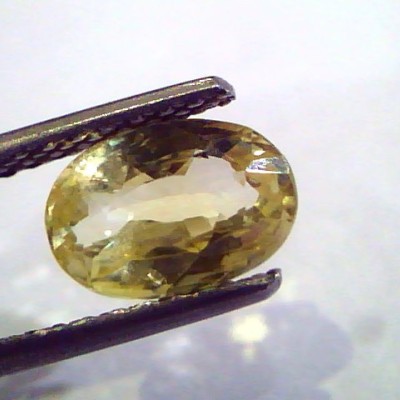 2.10 Ct Unheated Untreated Natural Ceylon Yellow Sapphire Pukhraj