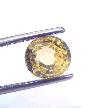 2.07 Ct Certified Unheated Untreated Natural Ceylon Yellow Sapphire