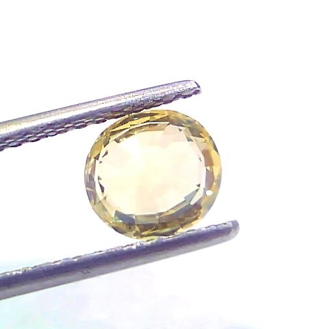 2.07 Ct Certified Unheated Untreated Natural Ceylon Yellow Sapphire