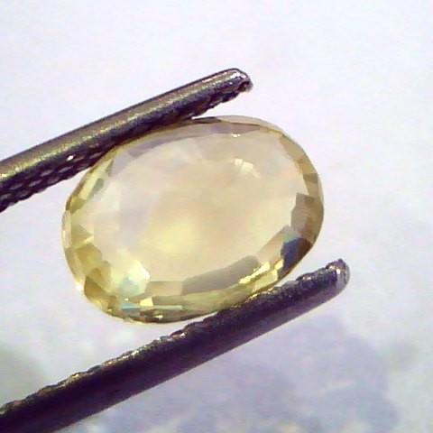 2.13 Ct Unheated Untreated Natural Ceylon Yellow Sapphire Pukhraj