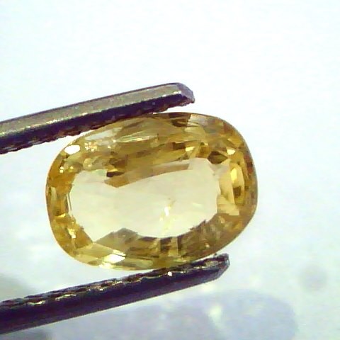 2.11 Ct Unheated Untreated Natural Ceylon Yellow Sapphire Pukhraj