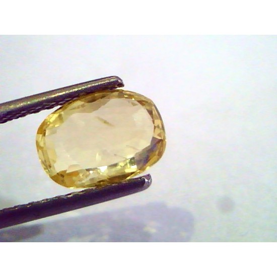 2.11 Ct Unheated Untreated Natural Ceylon Yellow Sapphire Pukhraj