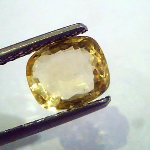 2.14 Ct Unheated Untreated Natural Ceylon Yellow Sapphire Pukhraj