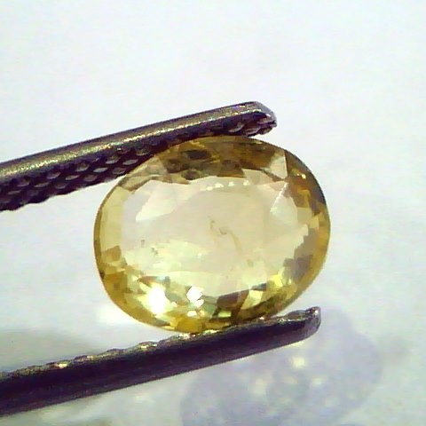 2.13 Ct Unheated Untreated Natural Ceylon Yellow Sapphire Pukhraj