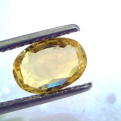 2.14 Ct Unheated Untreated Natural Ceylon Yellow Sapphire/Pukhraj