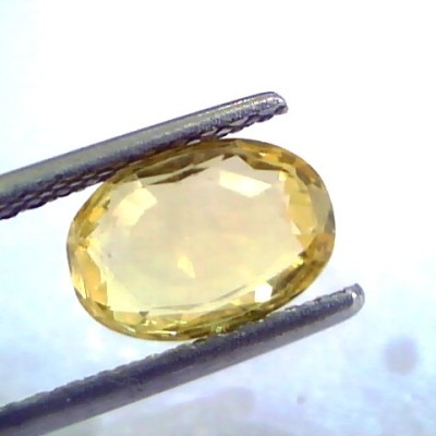 2.14 Ct Unheated Untreated Natural Ceylon Yellow Sapphire/Pukhraj