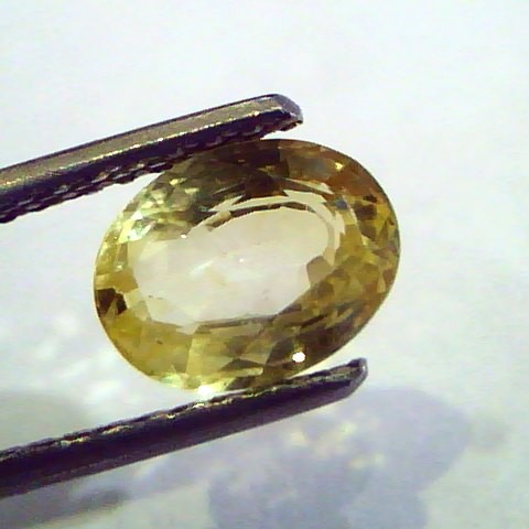 2.17 Ct Unheated Untreated Natural Ceylon Yellow Sapphire Pukhraj