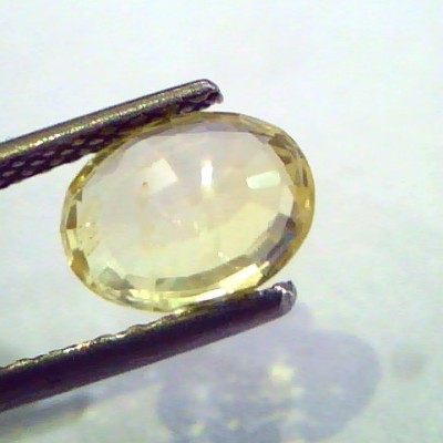 2.17 Ct Unheated Untreated Natural Ceylon Yellow Sapphire Pukhraj