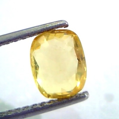 2.15 Ct Unheated Untreated Natural Ceylon Yellow Sapphire/Pukhraj