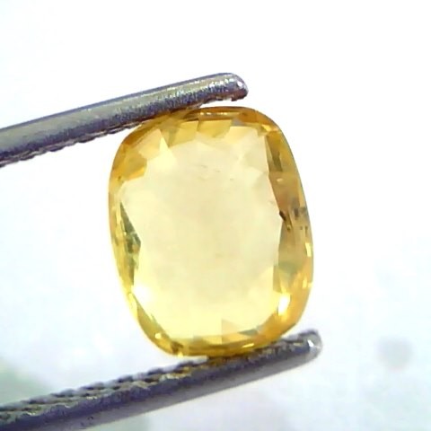 2.15 Ct Unheated Untreated Natural Ceylon Yellow Sapphire/Pukhraj