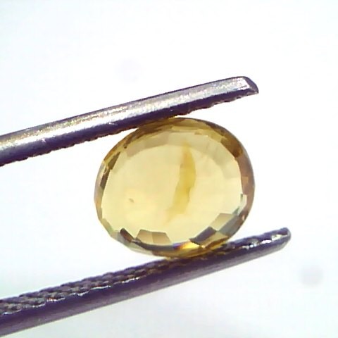 2.17 Ct Unheated Untreated Natural Ceylon Yellow Sapphire Pukhraj