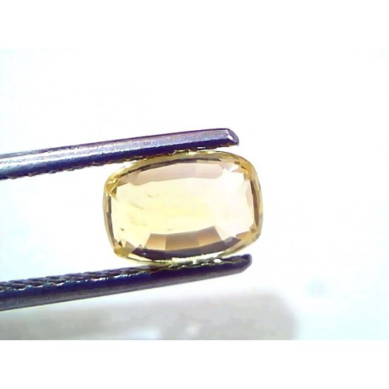 2.14 Ct IGI Certified Unheated Untreated Natural Ceylon Yellow Sapphire