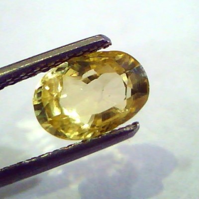 2.16 Ct Unheated Untreated Natural Ceylon Yellow Sapphire Pukhraj
