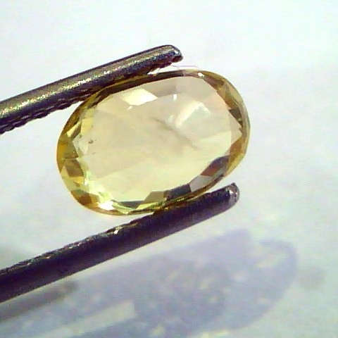 2.16 Ct Unheated Untreated Natural Ceylon Yellow Sapphire Pukhraj
