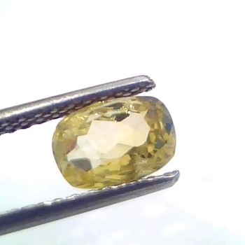 2.19 Ct Certified Unheated Untreated Natural Ceylon Yellow Sapphire