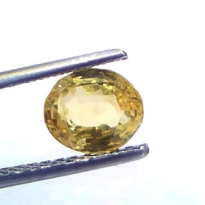 2.15 Ct Certified Unheated Untreated Natural Ceylon Yellow Sapphire Gems