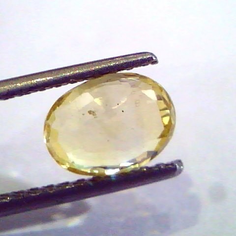 2.14 Ct Unheated Untreated Natural Ceylon Yellow Sapphire Gemstone