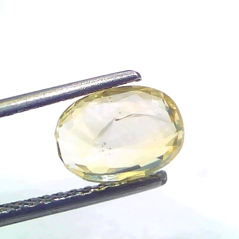 2.23 Ct Certified Unheated Untreated Natural Ceylon Yellow Sapphire