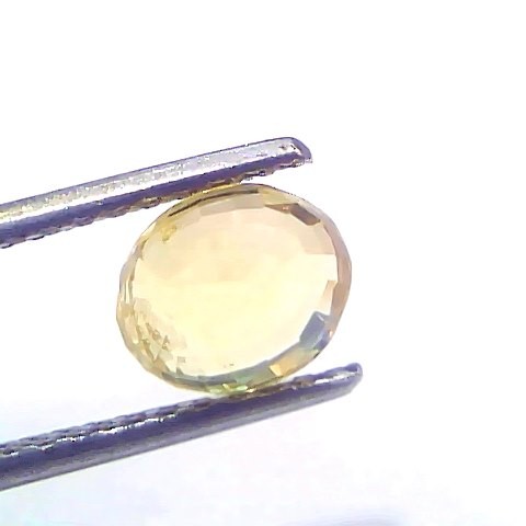 2.15 Ct Certified Unheated Untreated Natural Ceylon Yellow Sapphire Gems