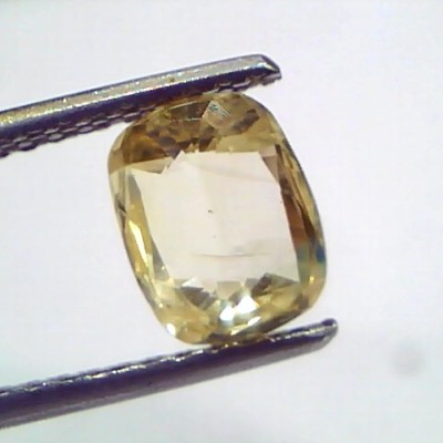 2.18 Ct Unheated Untreated Natural Ceylon Yellow Sapphire Gemstone