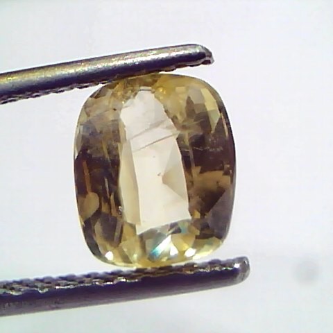2.18 Ct Unheated Untreated Natural Ceylon Yellow Sapphire Gemstone