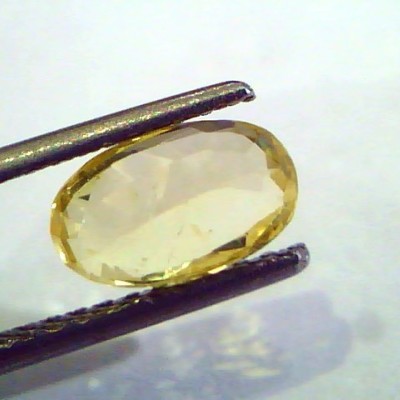 2.17 Ct Unheated Untreated Natural Ceylon Yellow Sapphire Stone