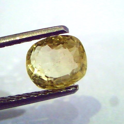 2.14 Ct Unheated Untreated Natural Ceylon Yellow Sapphire Gems