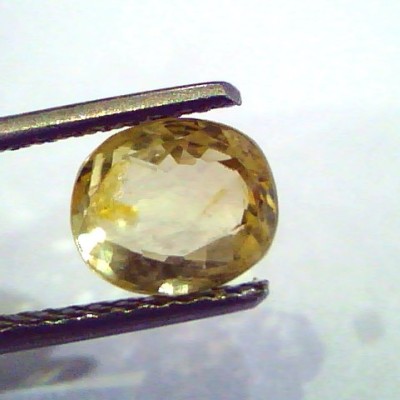 2.16 Ct Unheated Untreated Natural Ceylon Yellow Sapphire Gems
