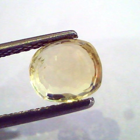 2.14 Ct Unheated Untreated Natural Ceylon Yellow Sapphire Gems