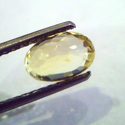 2.17 Ct Unheated Untreated Natural Ceylon Yellow Sapphire Stone