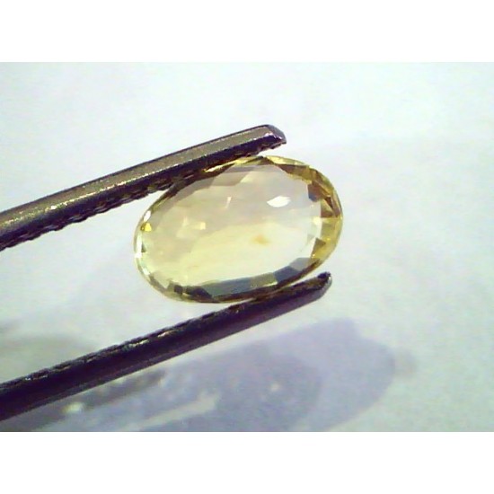 2.17 Ct Unheated Untreated Natural Ceylon Yellow Sapphire Stone