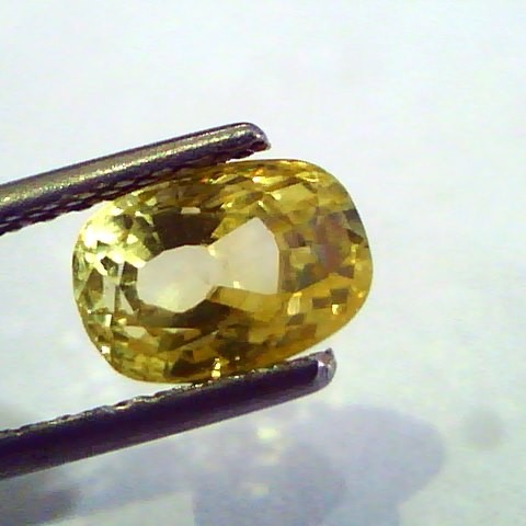 2.18 Ct Unheated Untreated Natural Ceylon Yellow Sapphire Stone