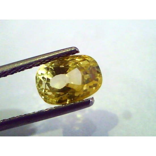 2.18 Ct Unheated Untreated Natural Ceylon Yellow Sapphire Stone