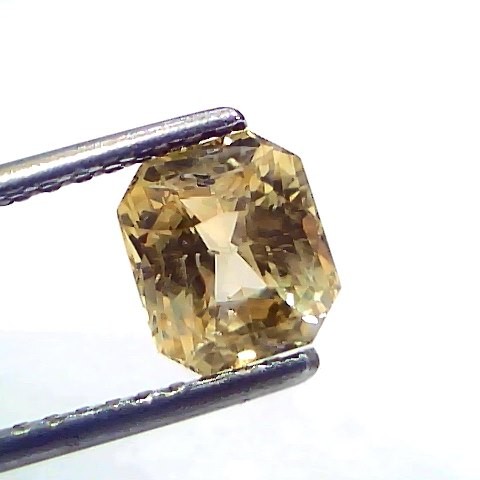 2.18 Ct Certified Unheated Untreated Natural Ceylon Yellow Sapphire Gems