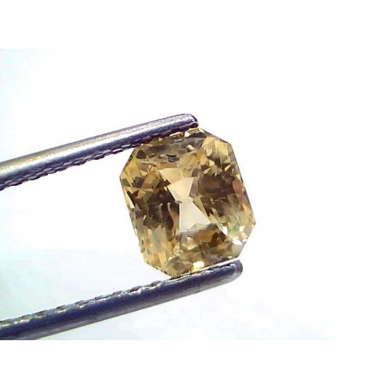 2.18 Ct Certified Unheated Untreated Natural Ceylon Yellow Sapphire Gems