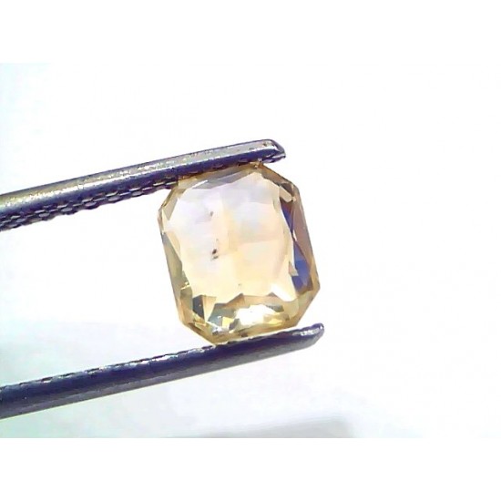 2.18 Ct Certified Unheated Untreated Natural Ceylon Yellow Sapphire Gems