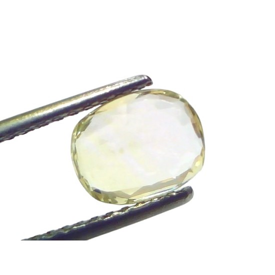 2.21 Ct Certified Unheated Untreated Natural Ceylon Yellow Sapphire Gems