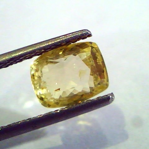 2.19 Ct Unheated Untreated Natural Ceylon Yellow Sapphire Stone