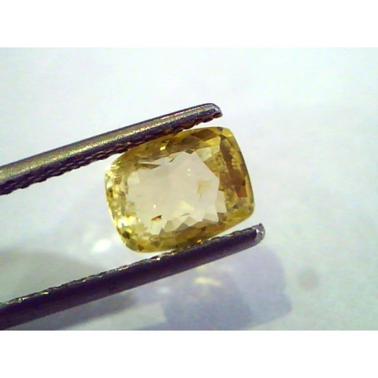2.19 Ct Unheated Untreated Natural Ceylon Yellow Sapphire Stone