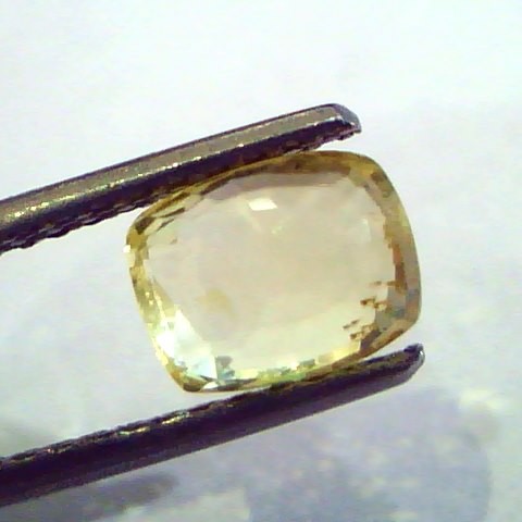 2.19 Ct Unheated Untreated Natural Ceylon Yellow Sapphire Stone